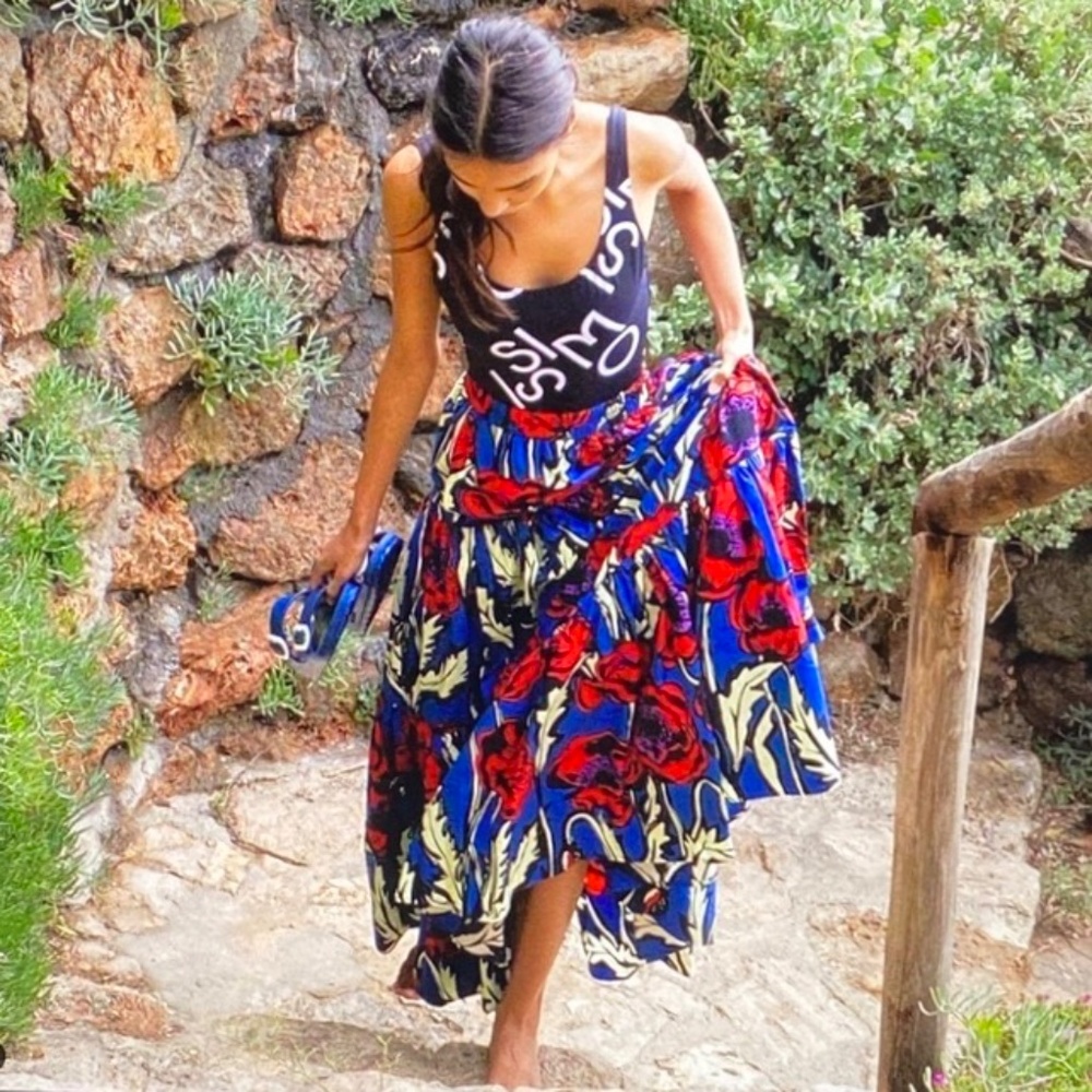 La Doublej Big Blooms Big Maxi Skirt Sz Large